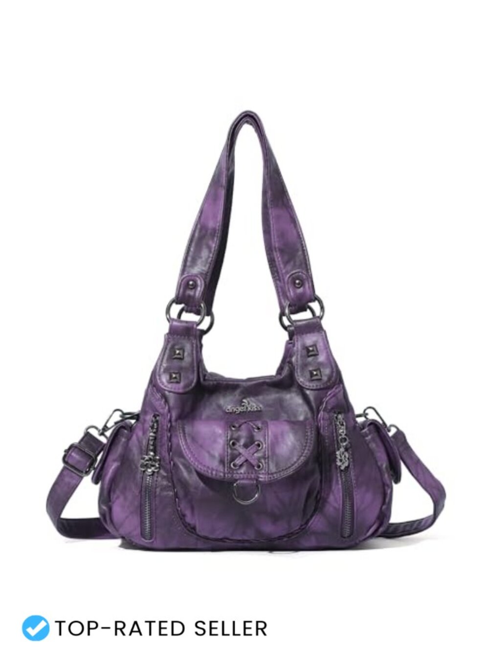 Vegan Leather Hobo Shoulder Bag Women Multi-Pocket Crossbody Tote Y2K